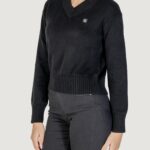 Maglione Calvin Klein Jeans CK EMBRO BADGE V-NECK Nero - Foto 2