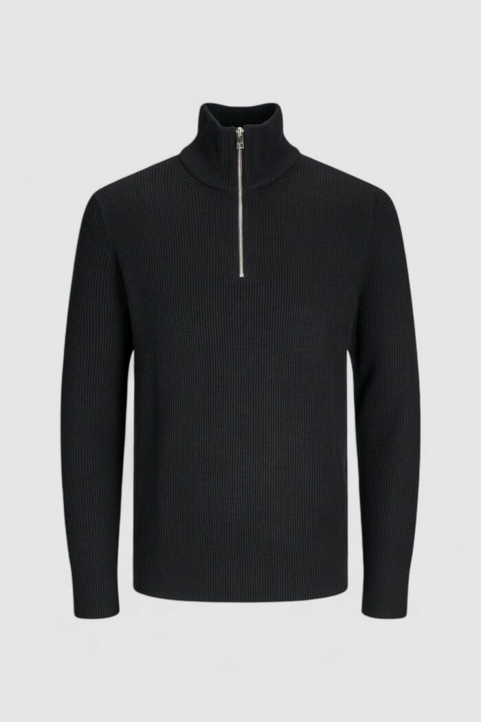 Maglione Jack Jones Jjeperfect Knit Half Zip Nero