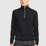 Maglione Jack Jones Jjeperfect Knit Half Zip Nero - Foto 3