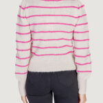 Maglione Jacqueline de Yong JDYSIGRID LIFE L/S ONECK PUFFDOT PUL KNT Rosa - Bianco - Foto 4