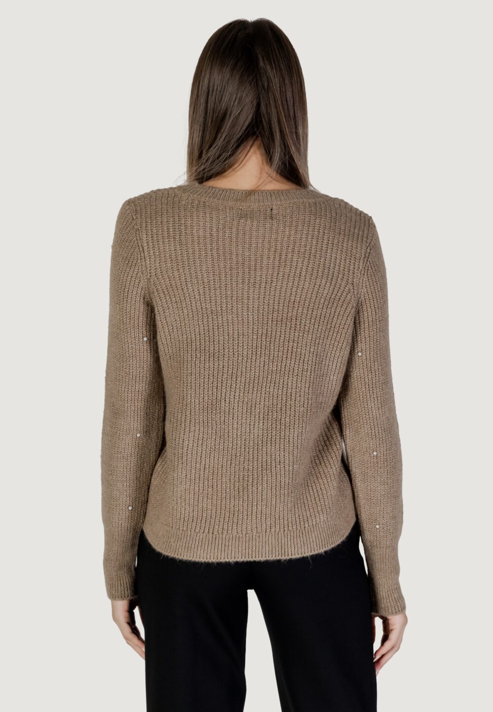 Maglione Only ONLCAROLIA LS O-NECK BF KNT Beige chiaro - Foto 2