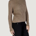 Maglione Only ONLCAROLIA LS O-NECK BF KNT Beige chiaro - Foto 3