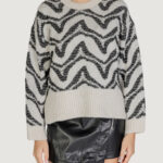 Maglione Only ONLJANE LS JQ O-NECK BF KNT Bianco - Foto 5