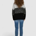 Maglione Only Onljade Animal Ls O-Neck Noos Knt Grigio Chiaro - Foto 3