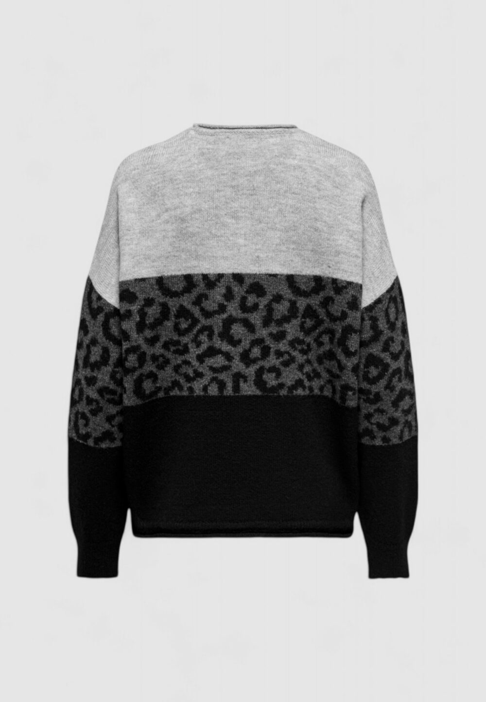 Maglione Only Onljade Animal Ls O-Neck Noos Knt Grigio Chiaro - Foto 2