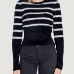 Maglione Only Onlpiumo Ls Puff Stripe O-Neck Cc Knt Nero - Foto 1