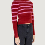 Maglione Only Onlpiumo Ls Puff Stripe O-Neck Cc Knt Rosso - Foto 2