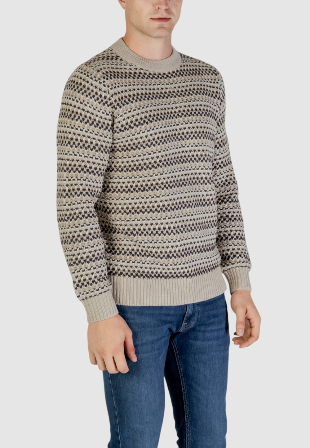 Maglione Only & Sons ONSMUSA REG 3 STRUC CREW KNIT Beige - Foto 2