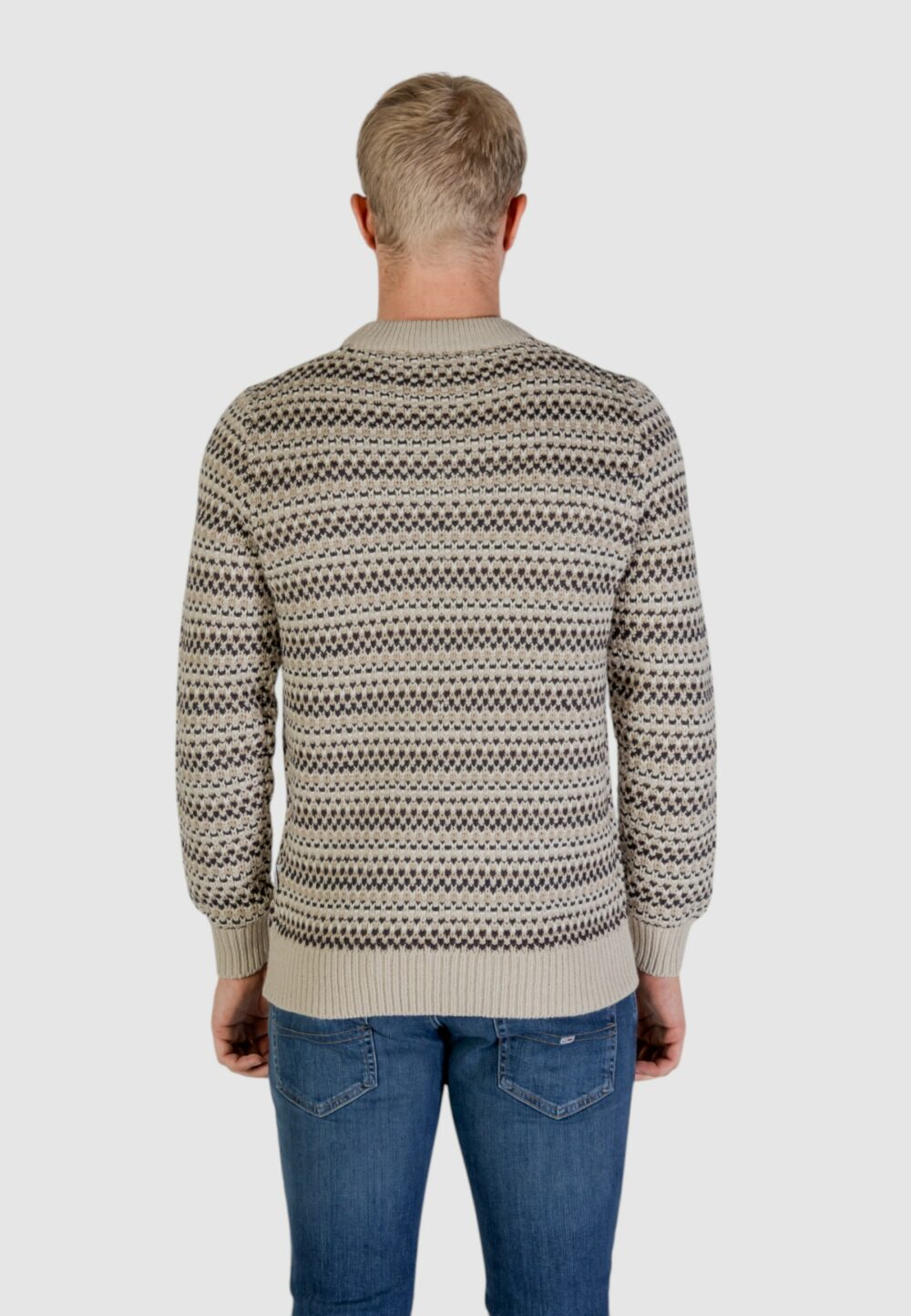 Maglione Only & Sons ONSMUSA REG 3 STRUC CREW KNIT Beige - Foto 3