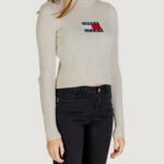 Maglione Tommy Hilfiger Jeans TJW MELANGE TRTLNCK Beige chiaro - Foto 2