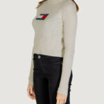 Maglione Tommy Hilfiger Jeans TJW MELANGE TRTLNCK Beige chiaro - Foto 3