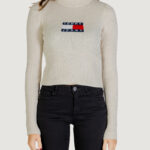 Maglione Tommy Hilfiger Jeans TJW MELANGE TRTLNCK Beige chiaro - Foto 5