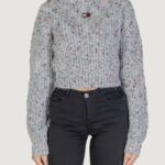 Maglione Tommy Hilfiger Jeans TJW MOCKNECK MARLED Bianco - Foto 1