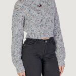 Maglione Tommy Hilfiger Jeans TJW MOCKNECK MARLED Bianco - Foto 3