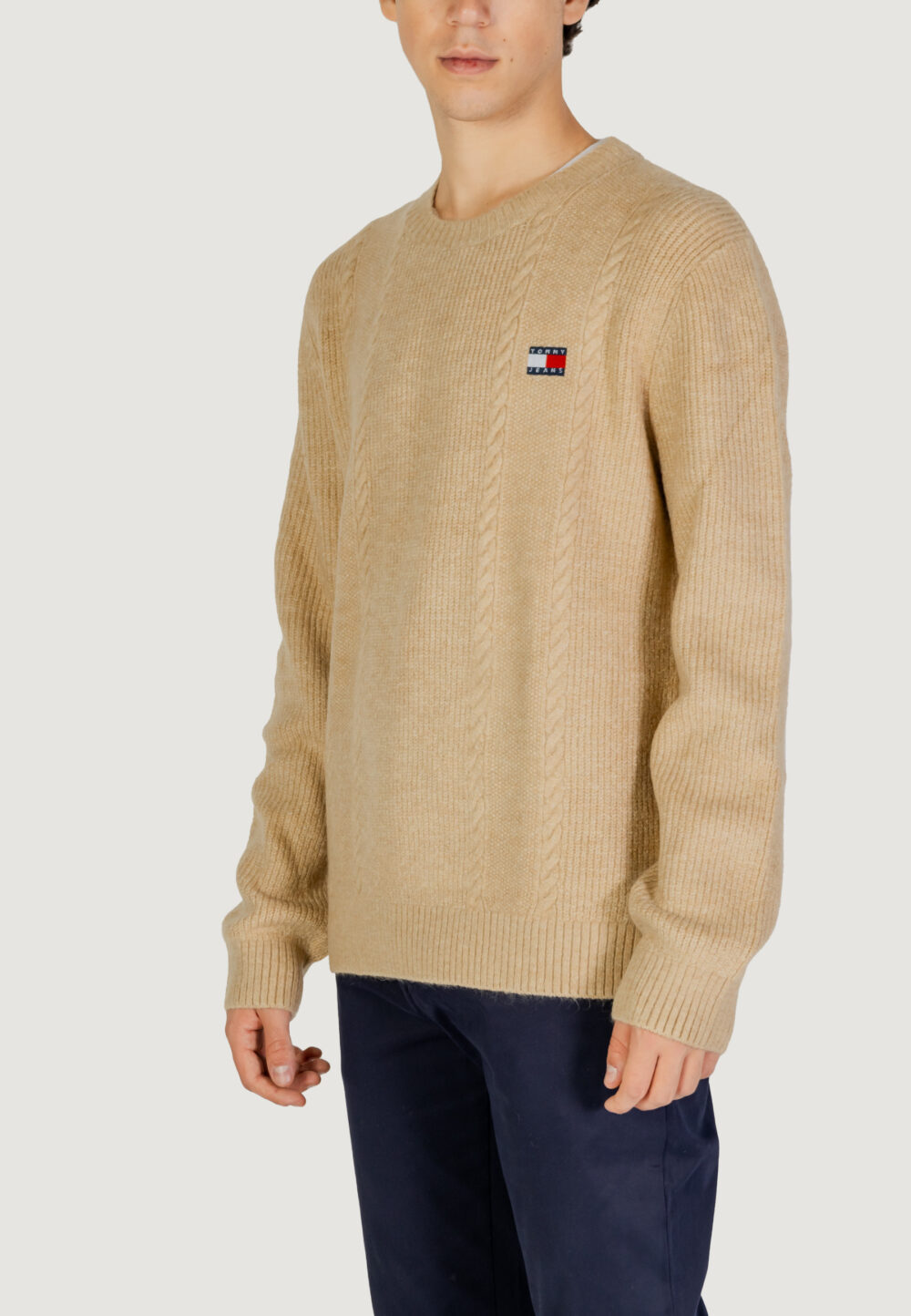 Maglione Tommy Hilfiger Jeans TJM CABLE KNIT Oro - Foto 3