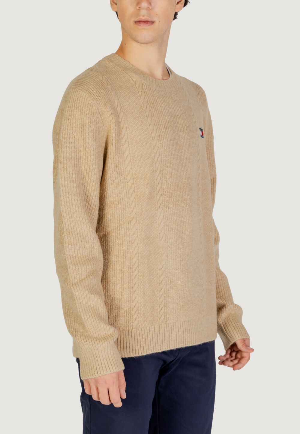 Maglione Tommy Hilfiger Jeans TJM CABLE KNIT Oro - Foto 4