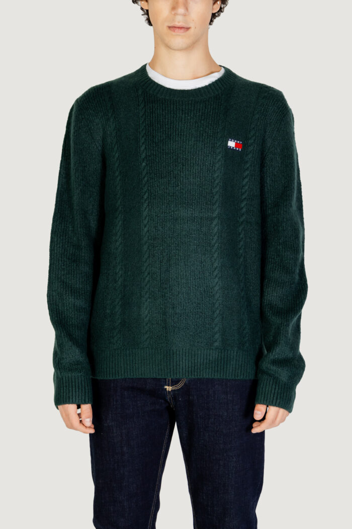 Maglione Tommy Hilfiger TJM CABLE KNIT Verde Scuro