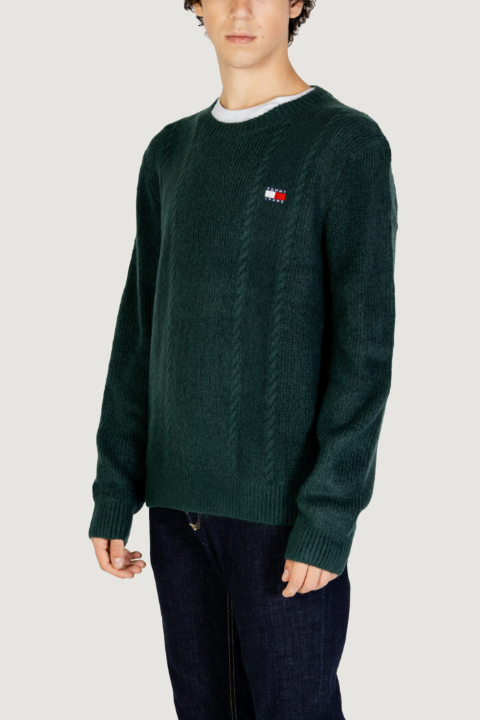 Maglione Tommy Hilfiger TJM CABLE KNIT Verde Scuro