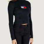 Maglione Tommy Hilfiger Jeans TJW MELANGE TRTLNCK Nero - Foto 2