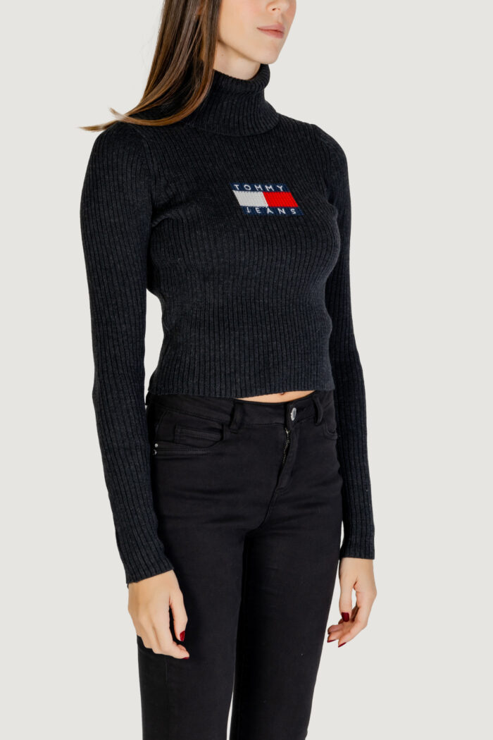 Maglione Tommy Hilfiger TJW MELANGE TRTLNCK Nero