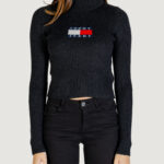 Maglione Tommy Hilfiger Jeans TJW MELANGE TRTLNCK Nero - Foto 5