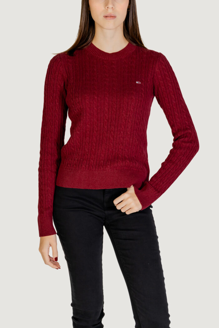 Maglione Tommy Hilfiger TJW CABLE ESSENTIAL Rosso