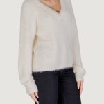 Maglione Vero Moda VMNERA LS V-NECK PULLOVER BOO Bianco - Foto 3