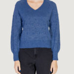 Maglione Vila Clothes VITULI L/S V-NECK GLITER KNIT TOP/PB Blue Denim - Foto 1