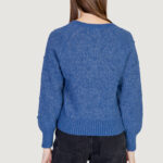 Maglione Vila Clothes VITULI L/S V-NECK GLITER KNIT TOP/PB Blue Denim - Foto 2