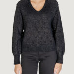 Maglione Vila Clothes VITULI L/S V-NECK GLITER KNIT TOP/PB Nero - Foto 1