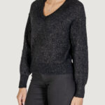 Maglione Vila Clothes VITULI L/S V-NECK GLITER KNIT TOP/PB Nero - Foto 2