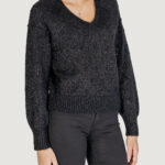 Maglione Vila Clothes VITULI L/S V-NECK GLITER KNIT TOP/PB Nero - Foto 3