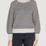 Maglione Vila Clothes VISOFINA L/S GLITTER STRIPE KNIT TOP/PB Oro - Foto 1