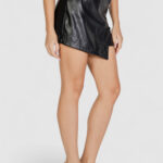 Minigonna Only ONLCOLLIE HW FAUX LEATHER SKORT PNT Nero - Foto 3