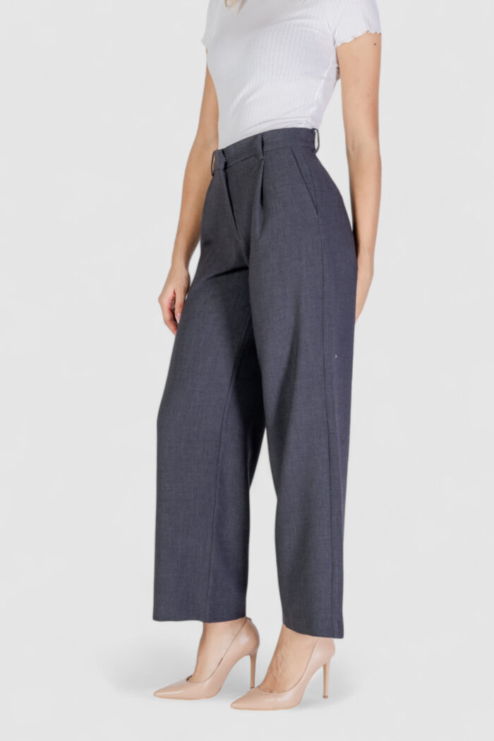 Pantaloni a palazzo Jacqueline De Yong Jdyfaith Hw Wide Grigio