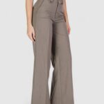 Pantaloni a palazzo Only ONLASHLEY HW WIDE PANT BF TLR Grigio - Foto 3