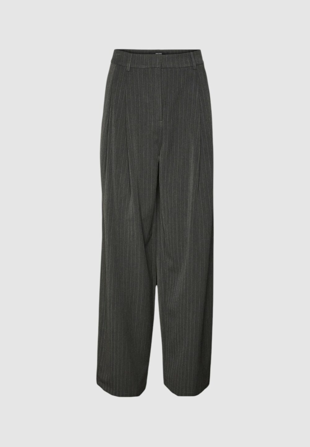 Pantaloni a palazzo Vero Moda VMSILJE MW WIDE PINSTRIPE PANTS Grigio Scuro - Foto 4