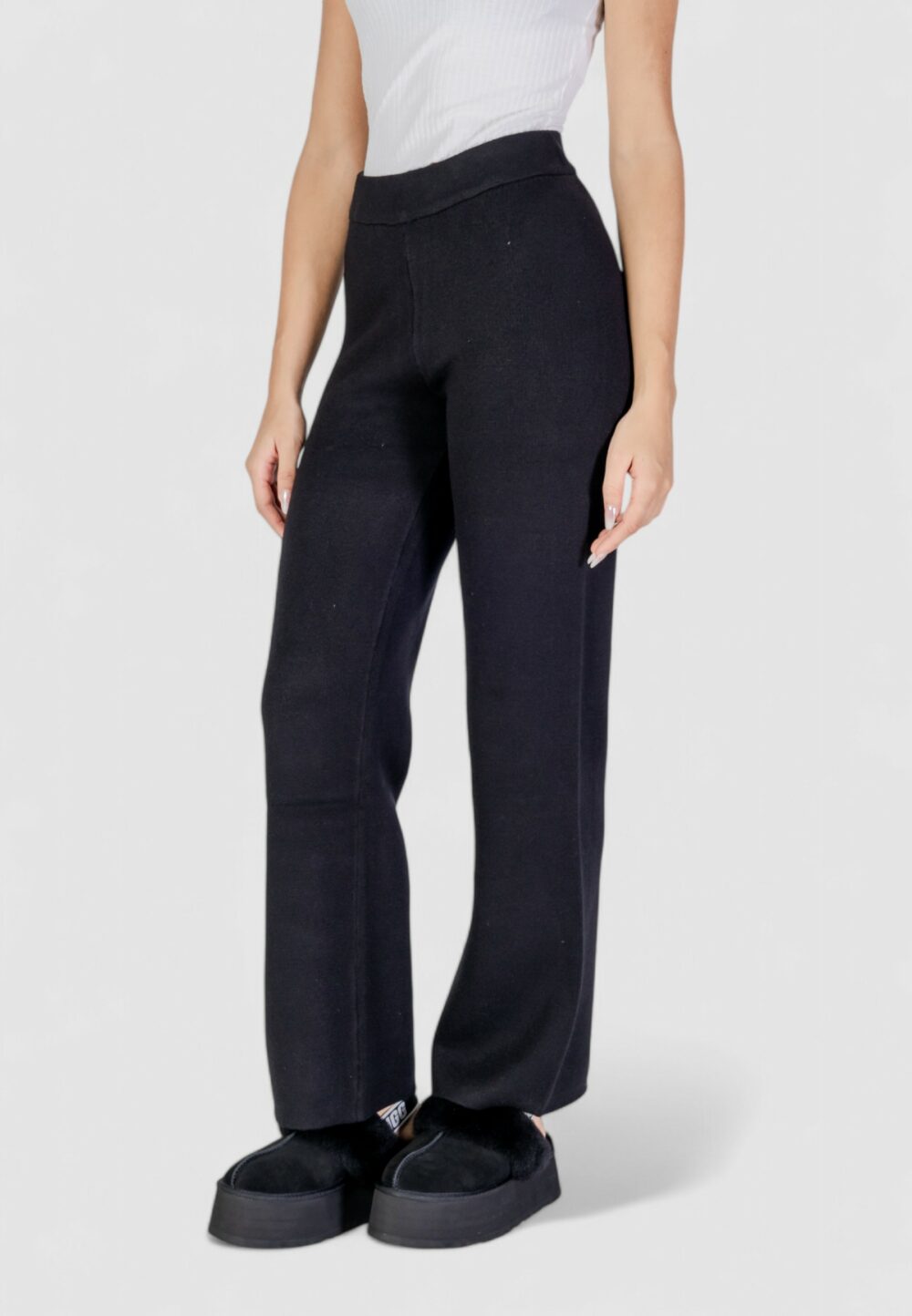 Pantaloni a palazzo Vero Moda VMSABA NW TROUSER GA Nero - Foto 2