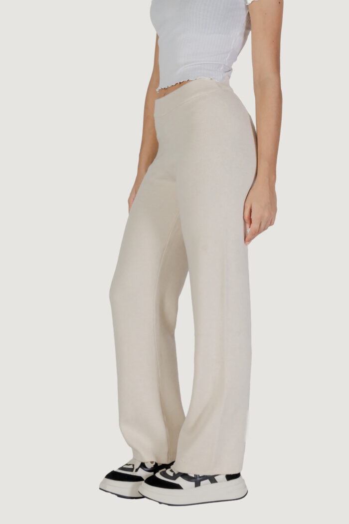 Pantaloni a palazzo Vero Moda VMSABA NW TROUSER GA Panna