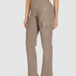 Pantaloni a palazzo Vila Clothes VICASSIE CARGO KNIT PANTS Beige scuro - Foto 2