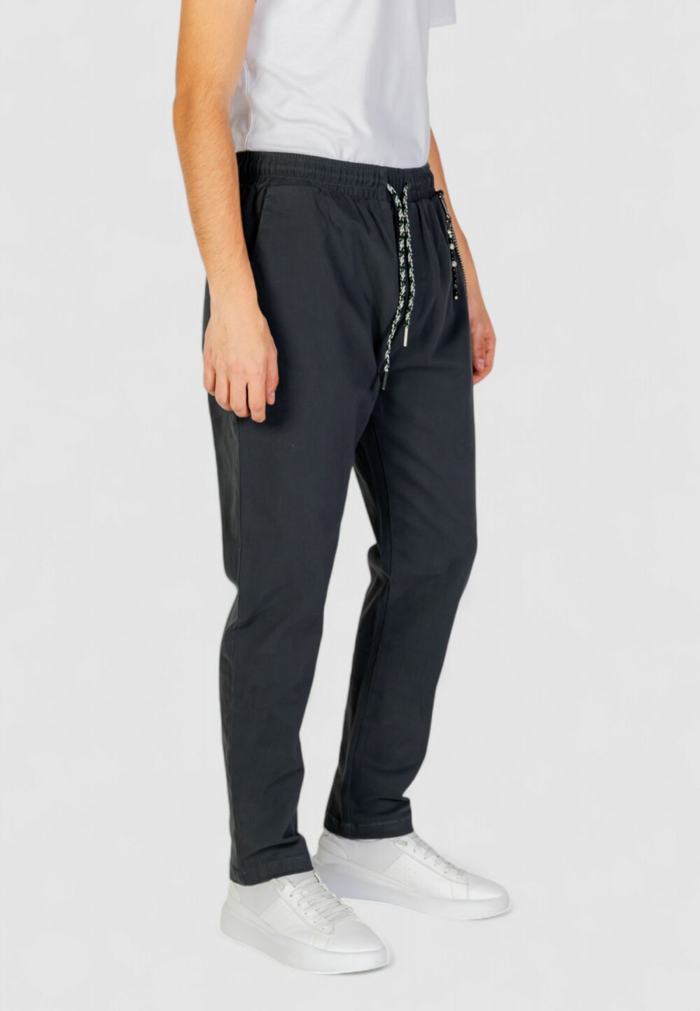 Pantaloni Gianni Lupo Leonard Carrot Fit Grigio Scuro - Foto 5