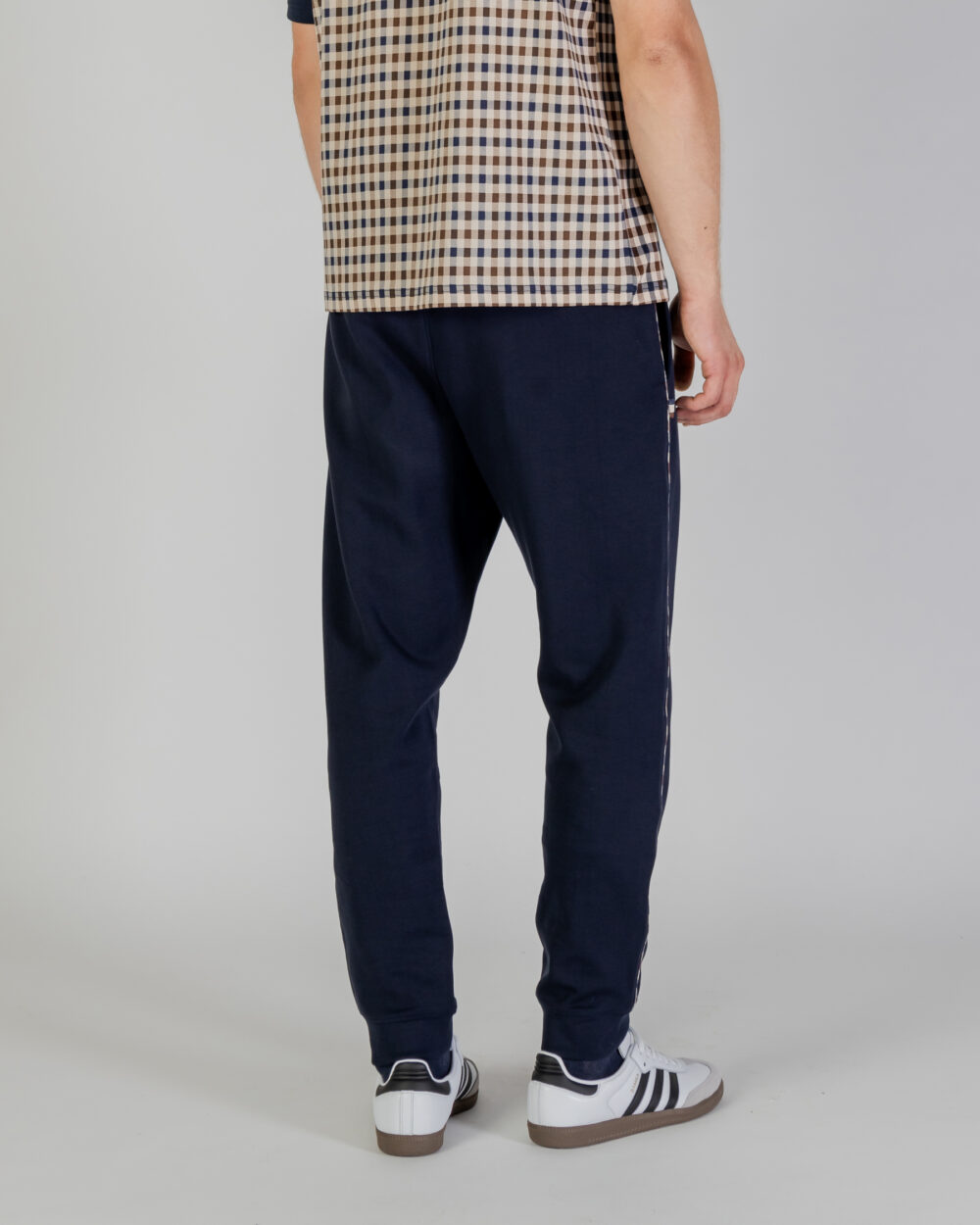 Pantaloni sportivi Aquascutum ACTIVE SCUBA PIPING TRACK PANTS Blu - Foto 3