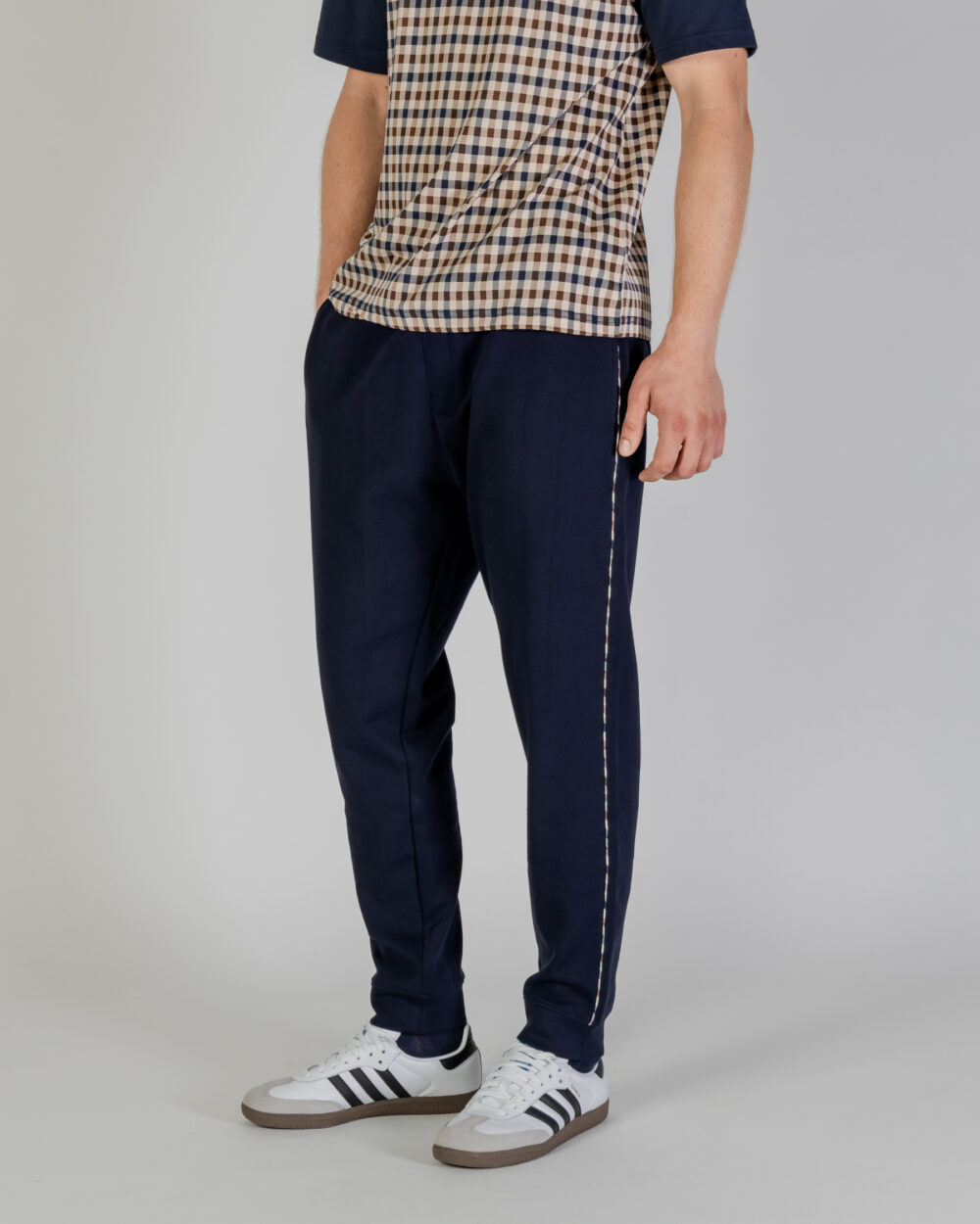 Pantaloni sportivi Aquascutum ACTIVE SCUBA PIPING TRACK PANTS Blu - Foto 5