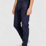 Pantaloni tapered Calvin Klein Jeans SATEEN STRETCH Blue scuro - Foto 3