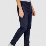 Pantaloni tapered Calvin Klein Jeans SATEEN STRETCH Blue scuro - Foto 4