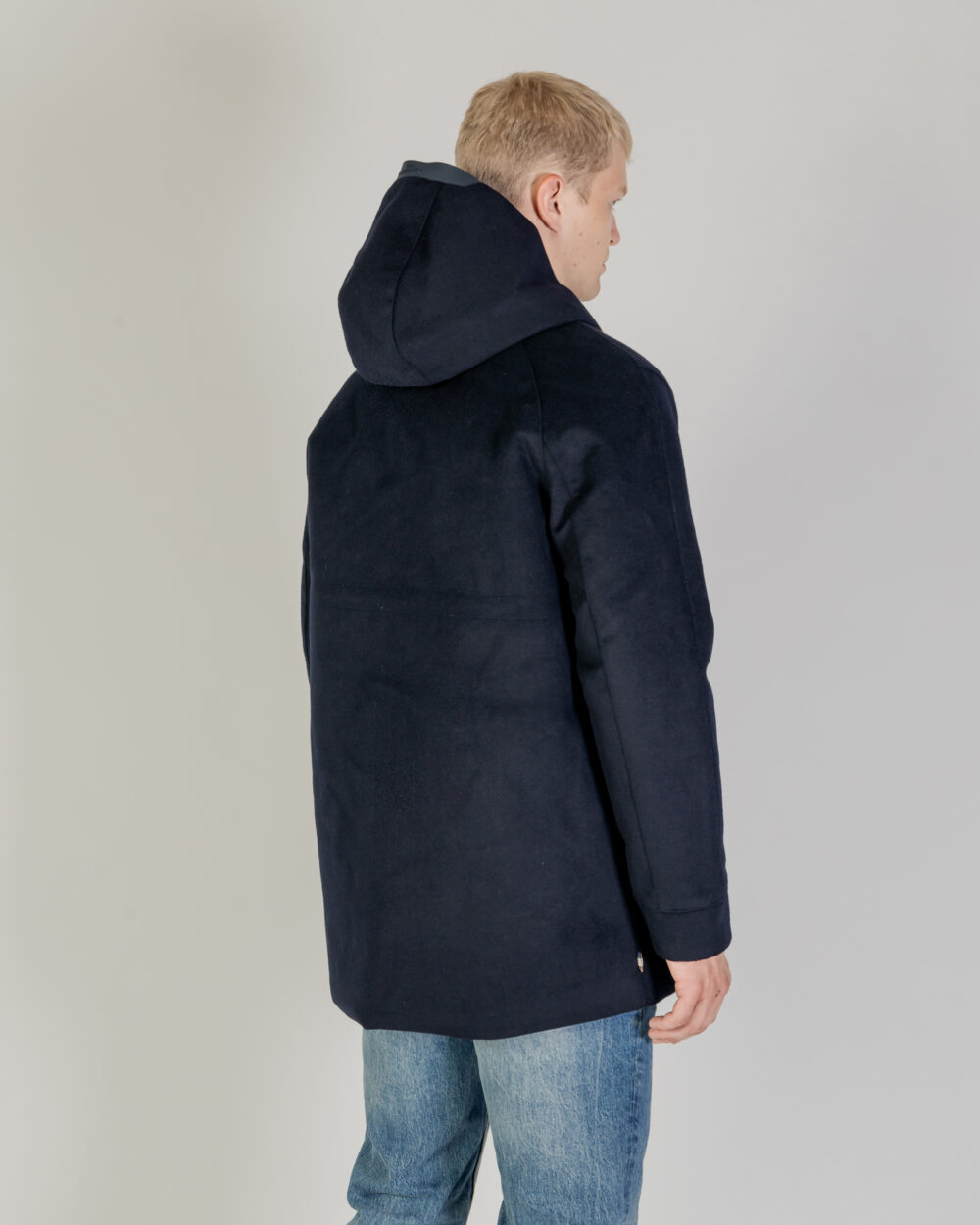 Parka Aquascutum WOOL HOODED ACTIVE COAT Blu - Foto 3