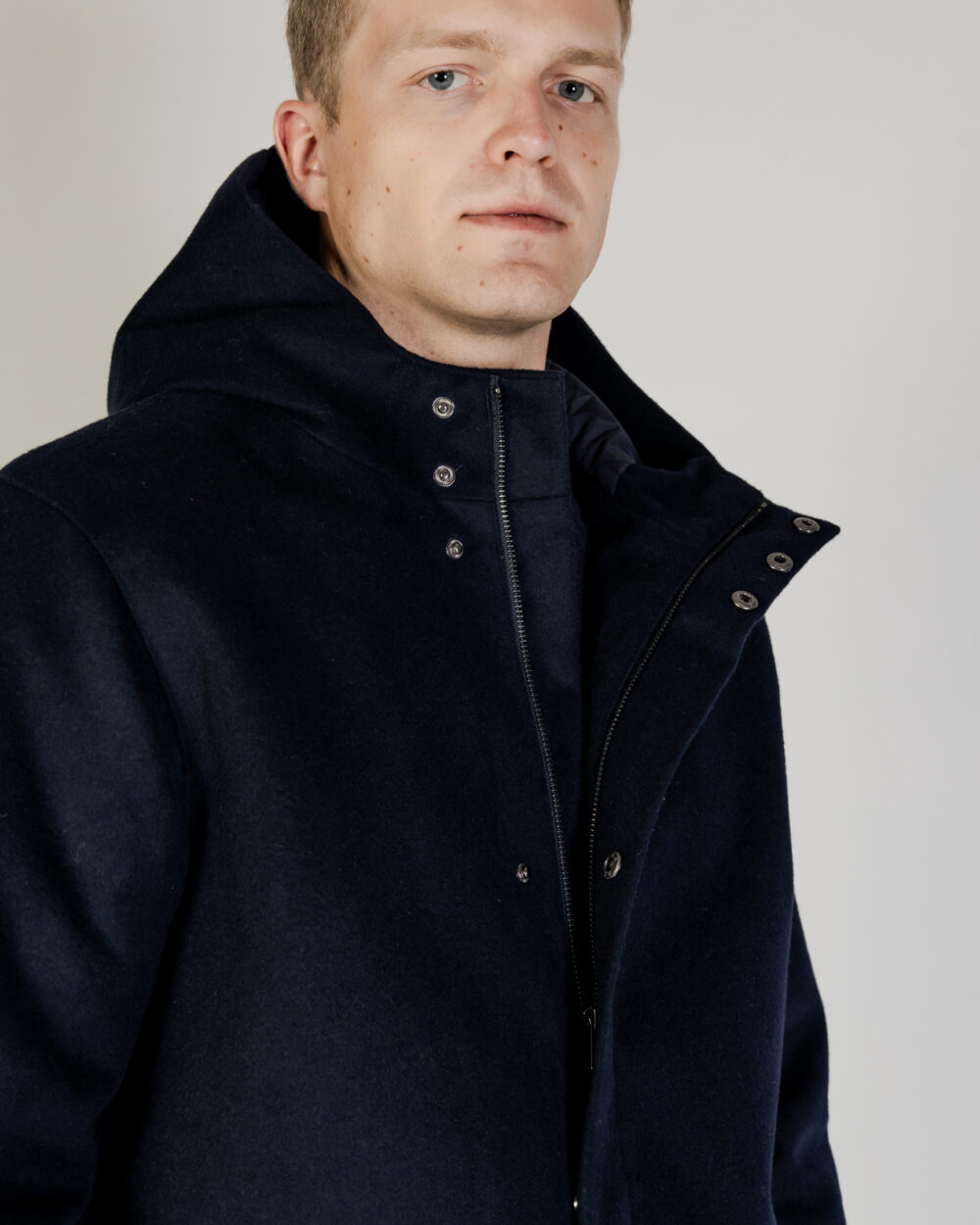 Parka Aquascutum WOOL HOODED ACTIVE COAT Blu - Foto 2