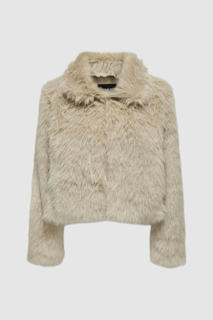 Pelliccia ecologica Only Onlmanny Faux Fur Cc Otw Beige chiaro