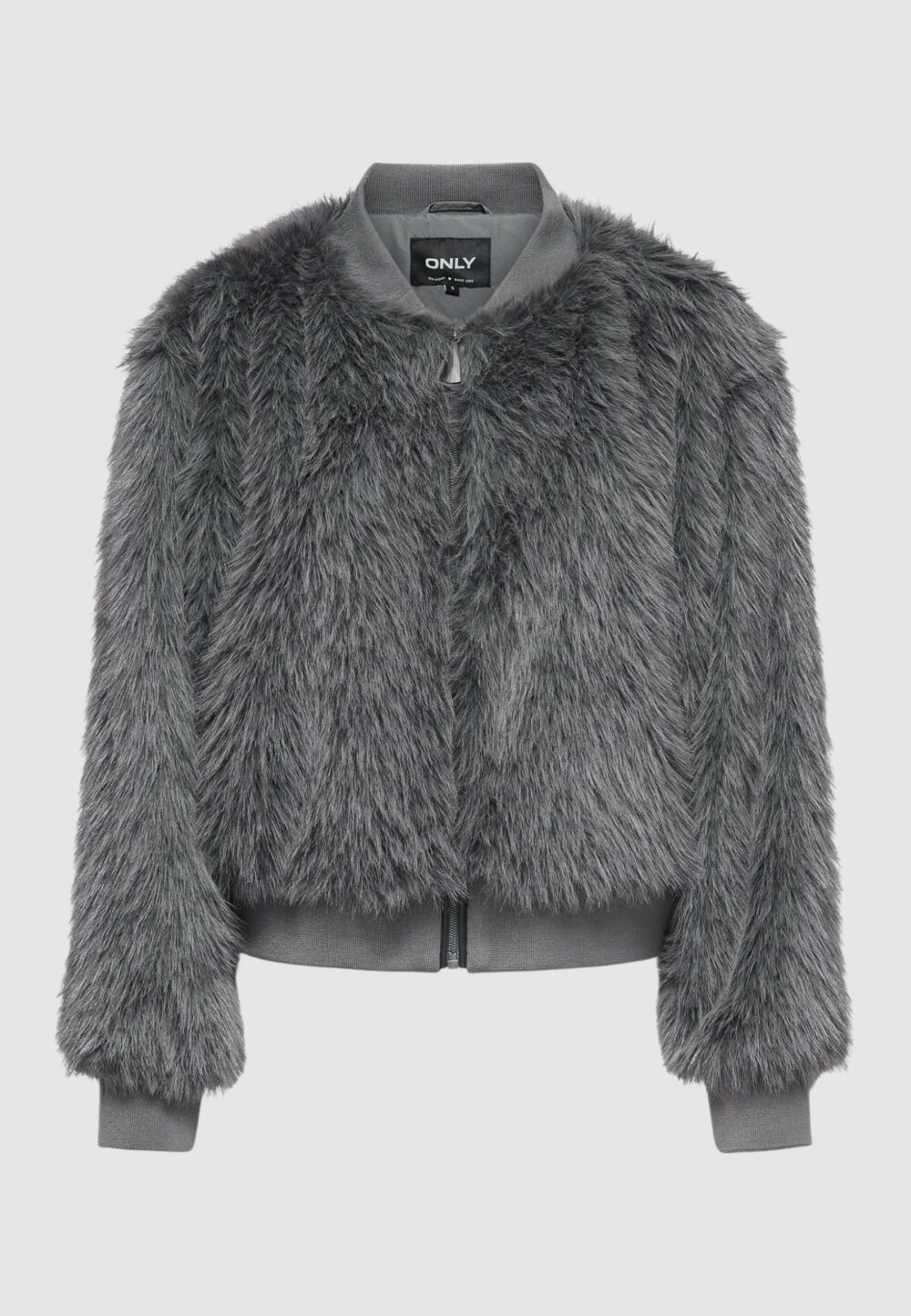 Pelliccia ecologica Only Onlmanny Faux Fur Cc Otw Grigio Scuro - Foto 1