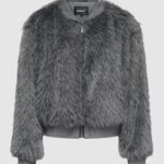 Pelliccia ecologica Only Onlmanny Faux Fur Cc Otw Grigio Scuro - Foto 1